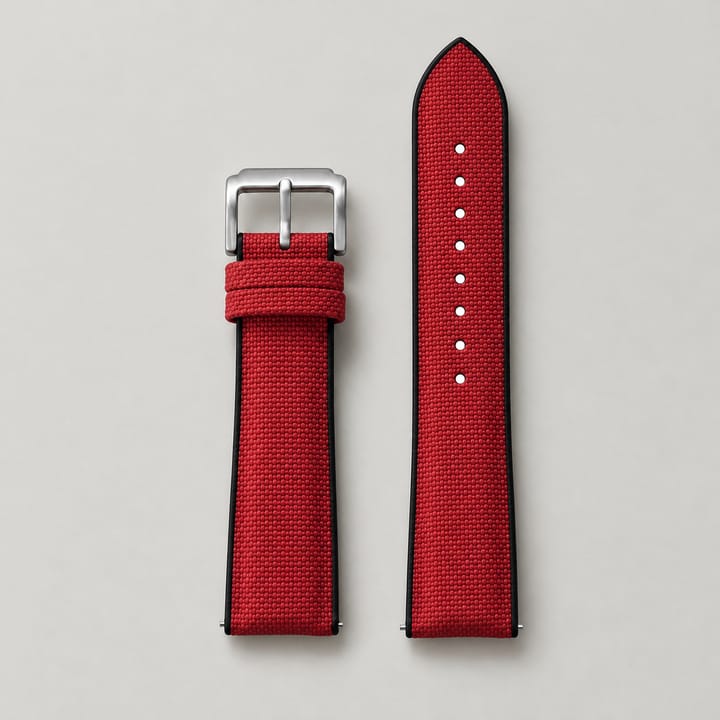 The Spinnaker in Red: red sailcloth with a thin black rubber edge