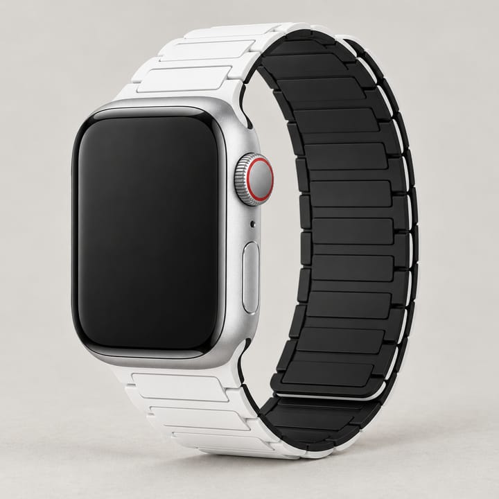 The Magnetic Silicone Band, White and black