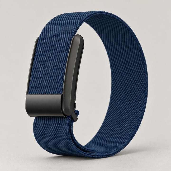 Midnight Blue stretch nylon band with its metal frame