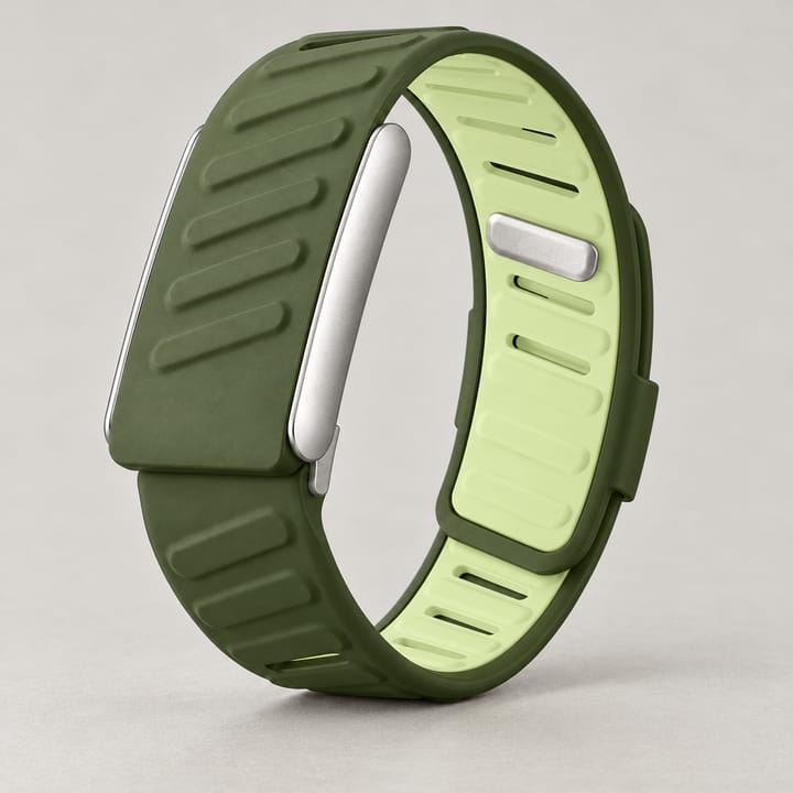 The Current Silicone Band for Whoop 5.0, White and green