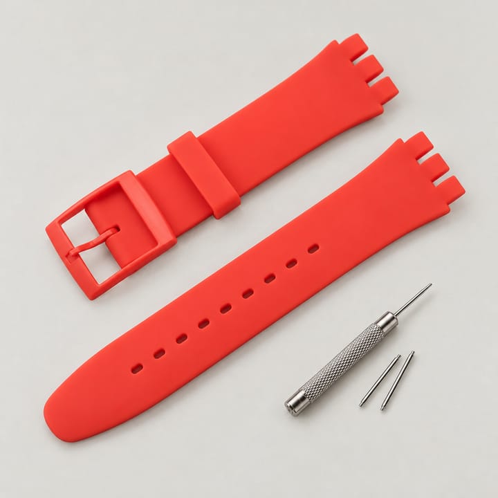 The Swatch Silicone Strap, Red