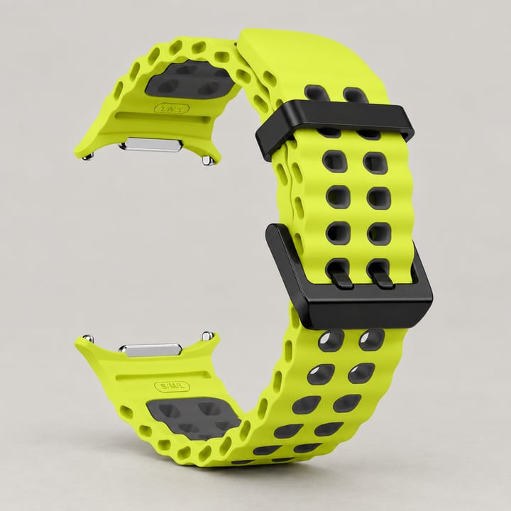 The Ultra Sport Silicone Band, Lime with gray