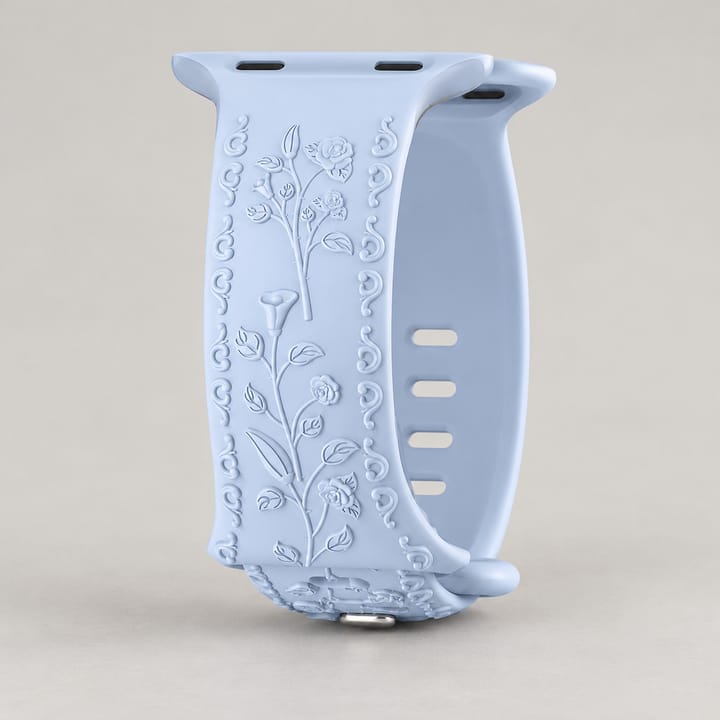 The Engraved Silicone Band, Light blue