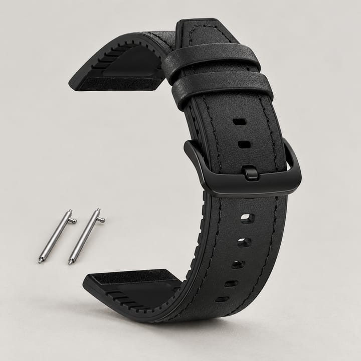 The Bridle in Black, black leather with black stitching and a matte black buckle