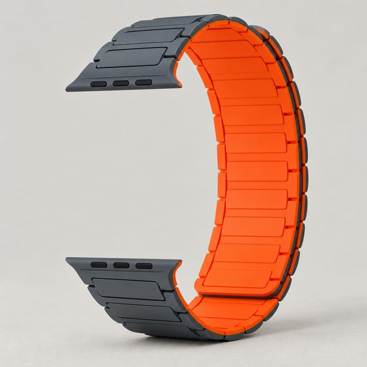 The Magnetic Silicone Band, Gray and orange